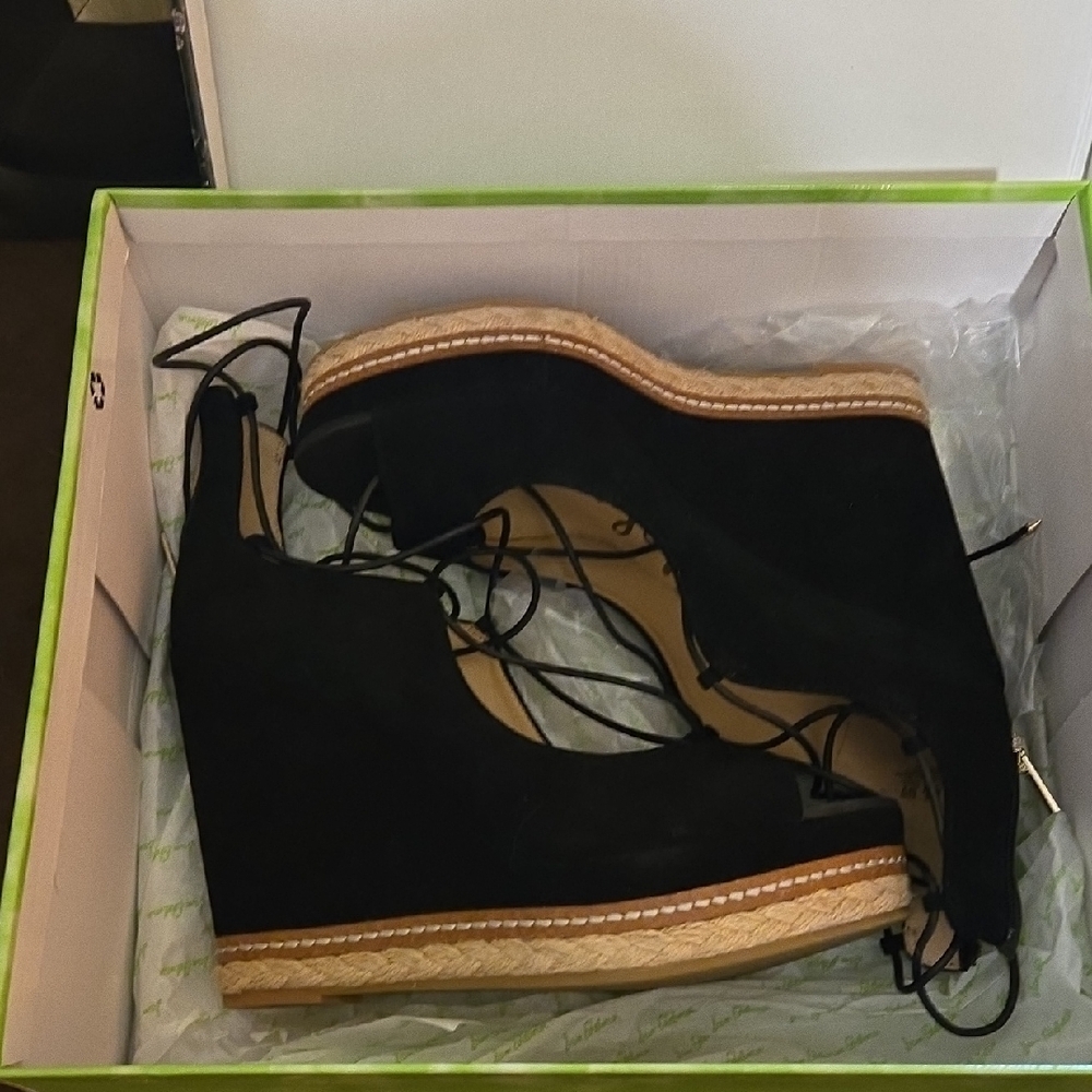 Sam Edelman Black Wedge Shoes